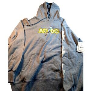 AC/DC Mens NEW "1978 Live Tour" Light Blue Long Sleeve Hoodie - M (38-40)